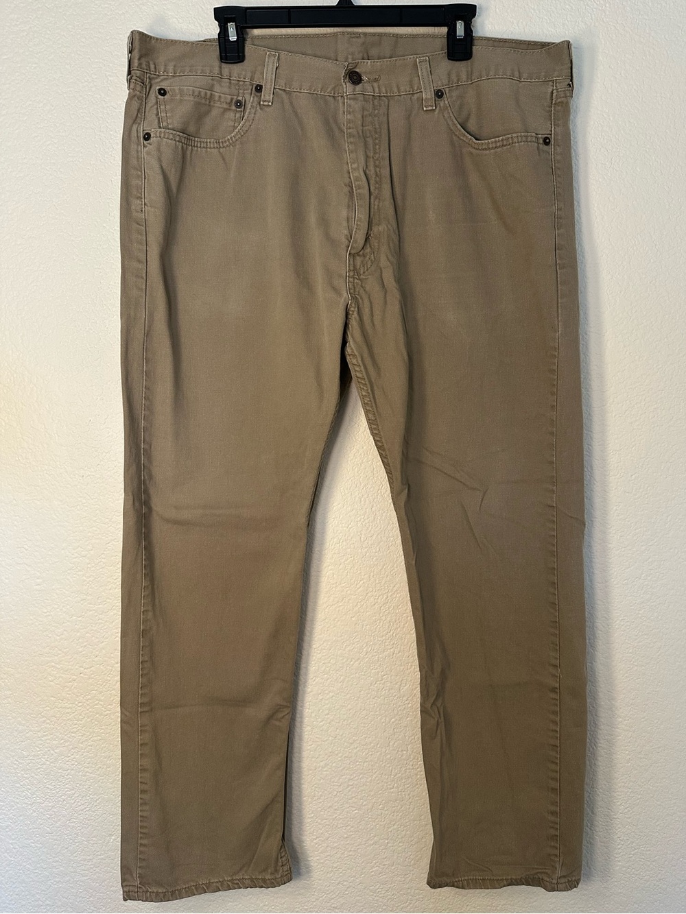 Levi’s 505 Regular Fit Jeans Men’s 40x30 Tan Khaki Straight Leg Denim Pants